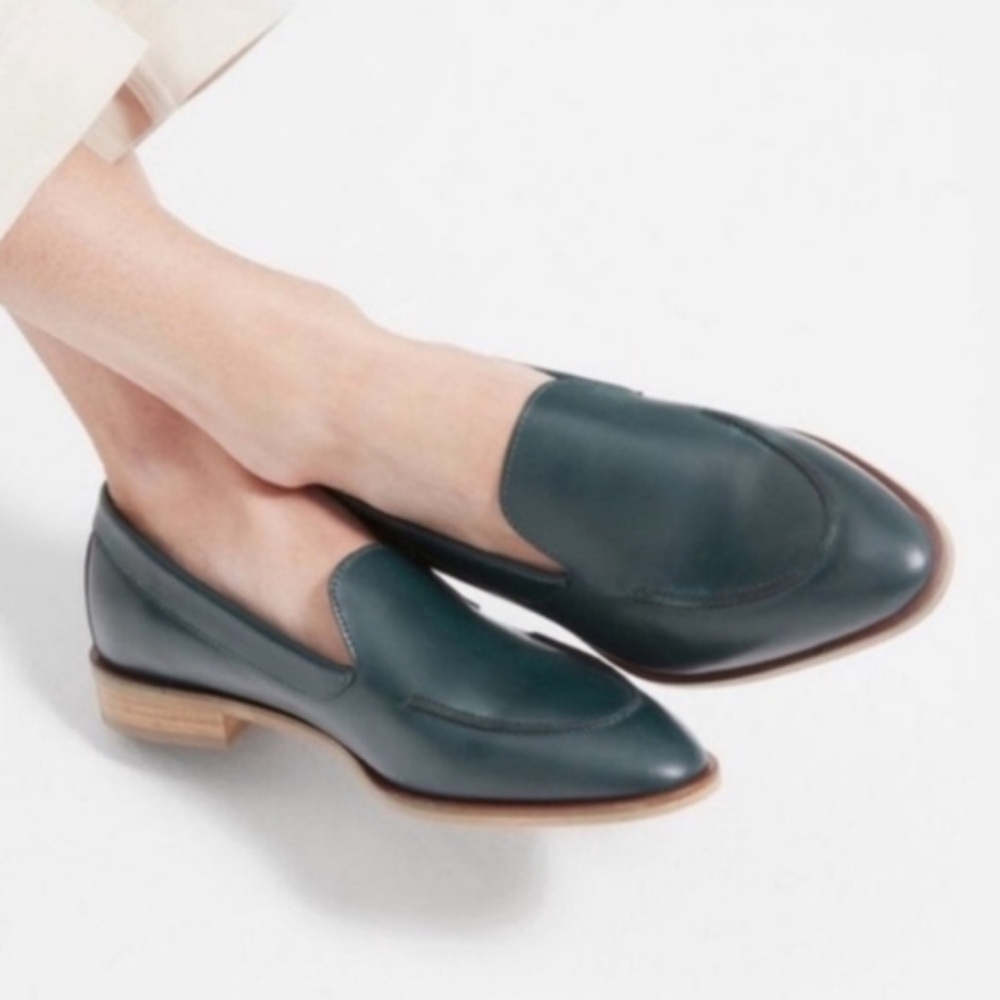 Everlane The Modern Loafer Leather Slip On Ivy Green 7